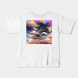 Psychedelic Clouds Kids T-Shirt